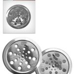 GRELHA INOX REDONDO 10CM X 10CM C/ FECHO CROMADA - BF