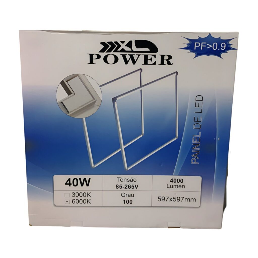 LUMINARIA PAINEL VAZADO QUADRADO 40W LED