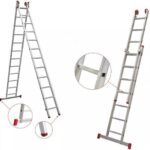 ESCADA EXTENSIVA 12 X 2 DEGRAUS ALUMINIO - BOTAFOGO