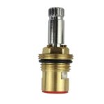 MECANISMO M18 PISTAO CROMADO 1/4 VOLTA ESQ. VERMELHO -