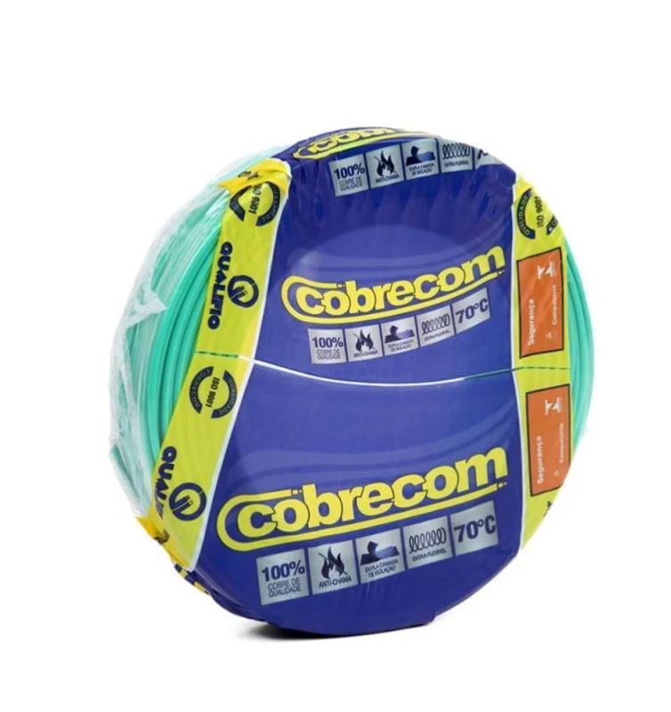 CABO FLEXIVEL ROLO C/ 100M 6MM VERDE - COBRECOM