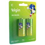 PILHA C ALCALINA BLISTER C/ 2 PC - ELGIN