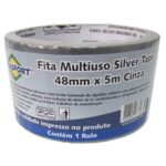 FITA SILVER TAPE CINZA 48MM X 5 M - BRASFORT