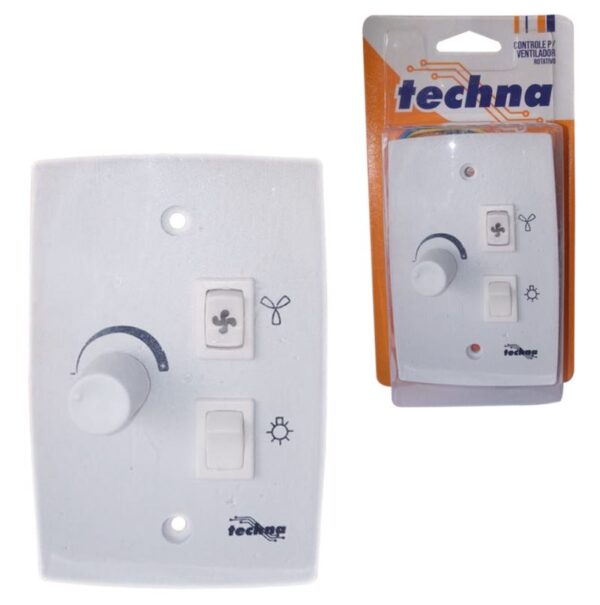 CONTROLE P/ VENTILADOR ROTATIVO BIVOLT BRANCO - TECHNA