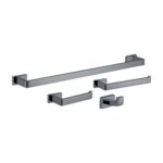 KIT SANITARIO LUXO PORTA TOALHA MSD41024 C/ 4 PCS - CROMADO