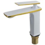 TORNEIRA TOP AGUA QUENTE E FRIA OURO/BRANCA