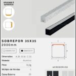 PERFIL SOBREPOR RISQUE 35X35MM BRANCO FOSCO C/ 2M