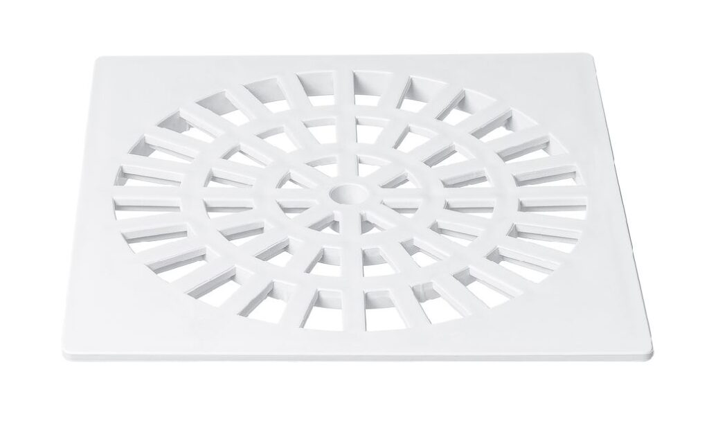 GRELHA ABS QUADRADA BRANCO 150MM - HERC