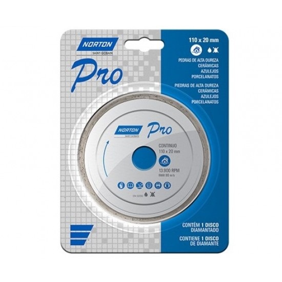 DISCO DIAMANTADO PRO CONTINUO 4.1/2"(BRANCO) - NORTON