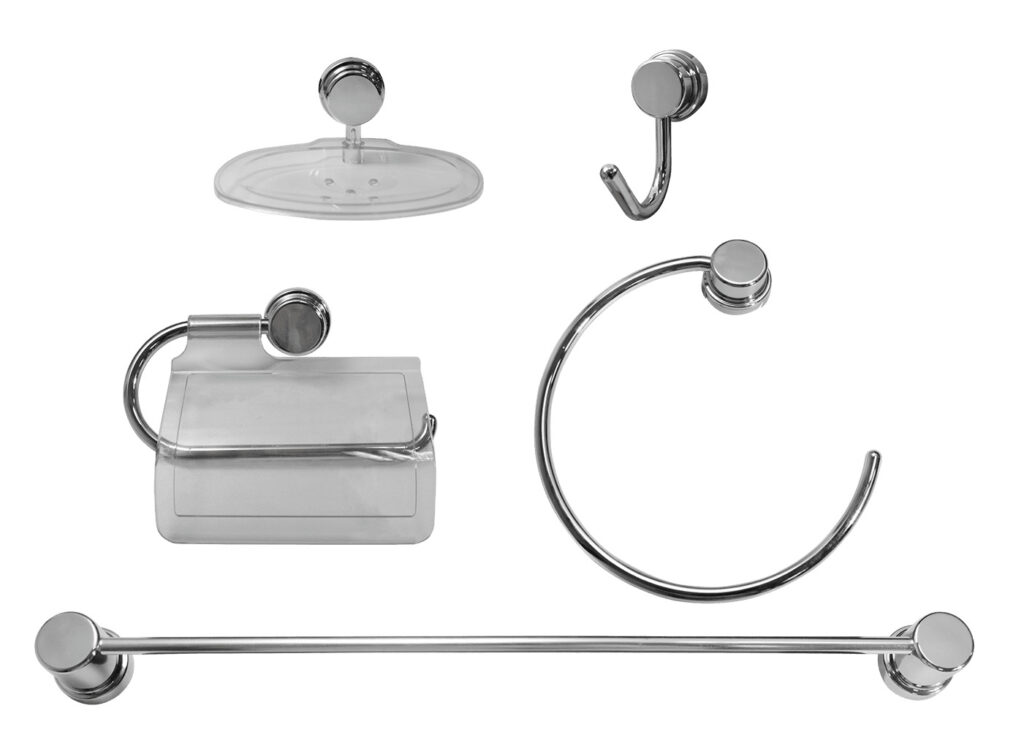 KIT DE ACESSORIOS P/ BANHEIRO ABS C/ 5 PC - RAYCO