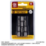 JG. SOQUETE SEXTAVADO MAGNETICO 5/16 X 65MM C/ 3 PC - SQ