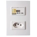 ILUMI - CJ TOMADA 10A 250V~ + TOMADA USB 2A VIVAZ