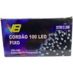 CORDAO 100 LED FIXO 10M MACHO E FEMEA - V8 IMPORT