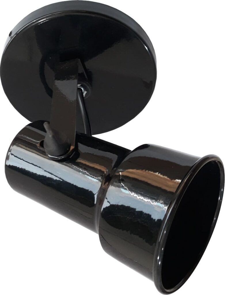 SPOT BULBO SOBREPOR P/ 1 LAMP. E27 PRETO - REUE