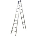 ESCADA EXTENSIVA 8 X 2 DEGRAUS ALUMINIO - REAL