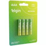 PILHA AAA ALCALINA BLISTER C/ 4 PC - ELGIN