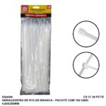 ABRAC NYLON BR 4.8MM X 250MM C/ 100 UN - SQ