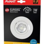 SPOT DICROICA LED SMD REDONDO 3W 3000K AMARELA - AVANT