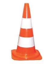 CONE LARANJA / BRANCO 75 CM - PLASTCOR