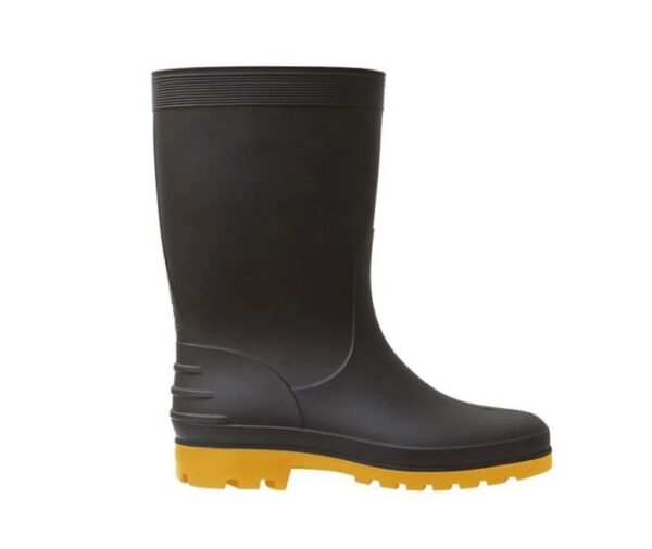 BOTA PVC PRETA / AMARELO S/F CANO MEDIO N.38 - GRENDENE