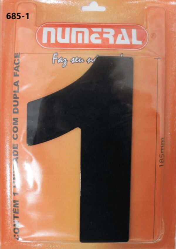 NUMERO GRANDE ACM PRETO 1 - NUMERAL