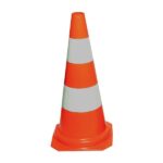 CONE LARANJA / BRANCO 50 CM - PLASTCOR