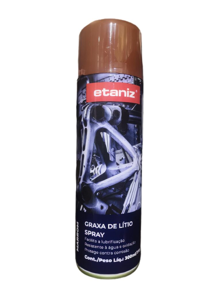 GRAXA SPRAY 300ML/170G LITIO MARROM - ETANIZ