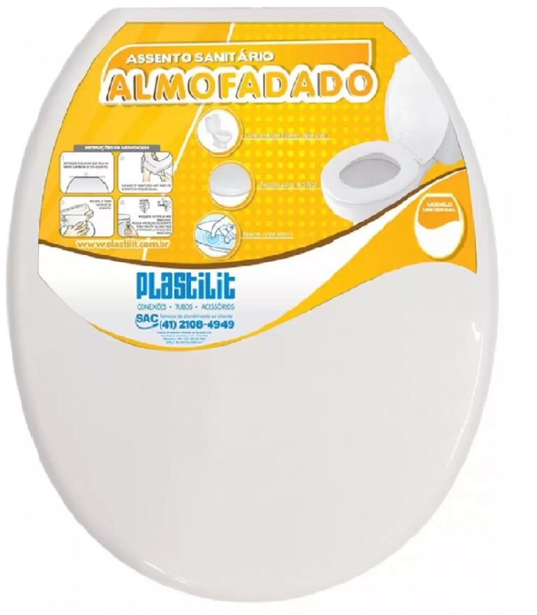 ASSENTO ALMOFADADO BRANCO AROMA TUTTI-FRUTTI - PLASTILIT