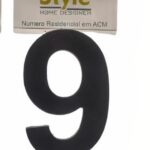 NUMERO RESIDENCIAL PRETO 9 - STYLE