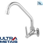 TORNEIRA METAL 1167 COZINHA PAREDE 5/8 BICA MOVEL C34/72 ABS 1/4 VOLTA - ULTRA METAIS