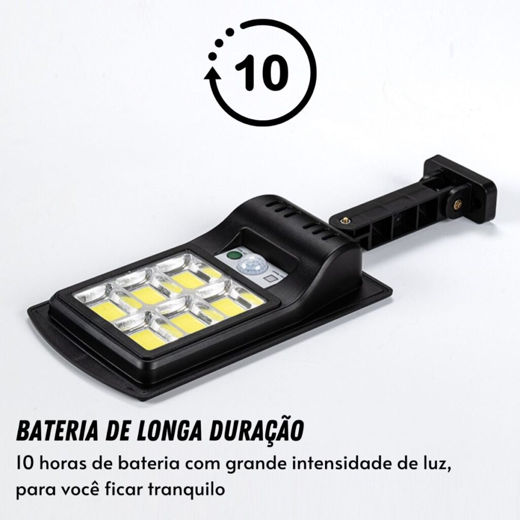 LUMINARIA PUBLICA SOLAR PEQUENA C/ SENSOR DE PRESENÇA - AAA TOP