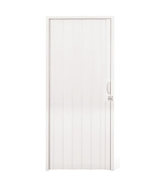 PLAST. - PORTA BRANCO NEVE SANFONADA PVC 80CM X 2,10M