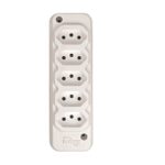 TOMADA EM BARRA 5 (QUINTUPLA) 2P+T 10A BRANCA - TECHNA