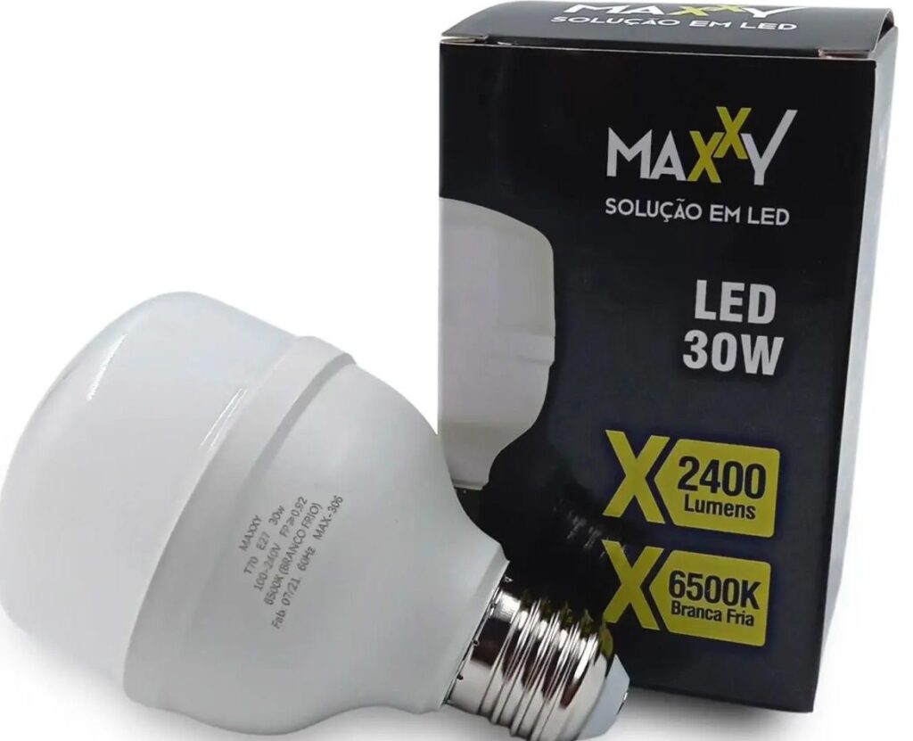 LAMPADA LED BULBO ALTA FATOR 30W 6500K - MAXXY