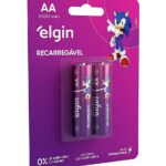 PILHA RECARREGAVEL AA-2500 MAH C/ 2 PC - ELGIN