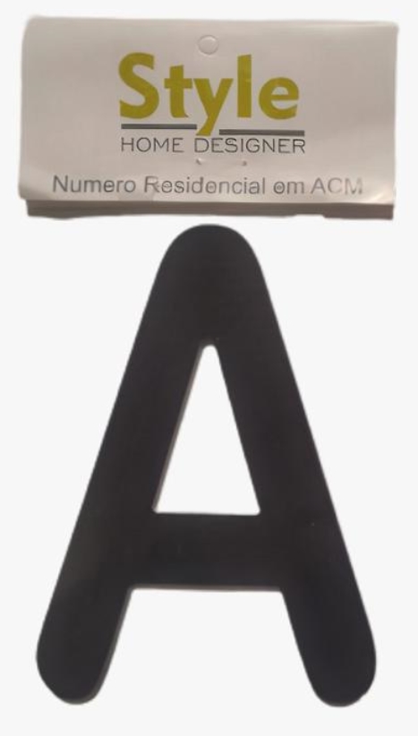 LETRA "A" RESIDENCIAL PRETO - STYLE