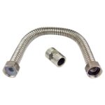 ENGATE INOX FLEXIVEL 30CM NIPLE 201 P/ AGUA QUENTE / FRIA - FLUIDA