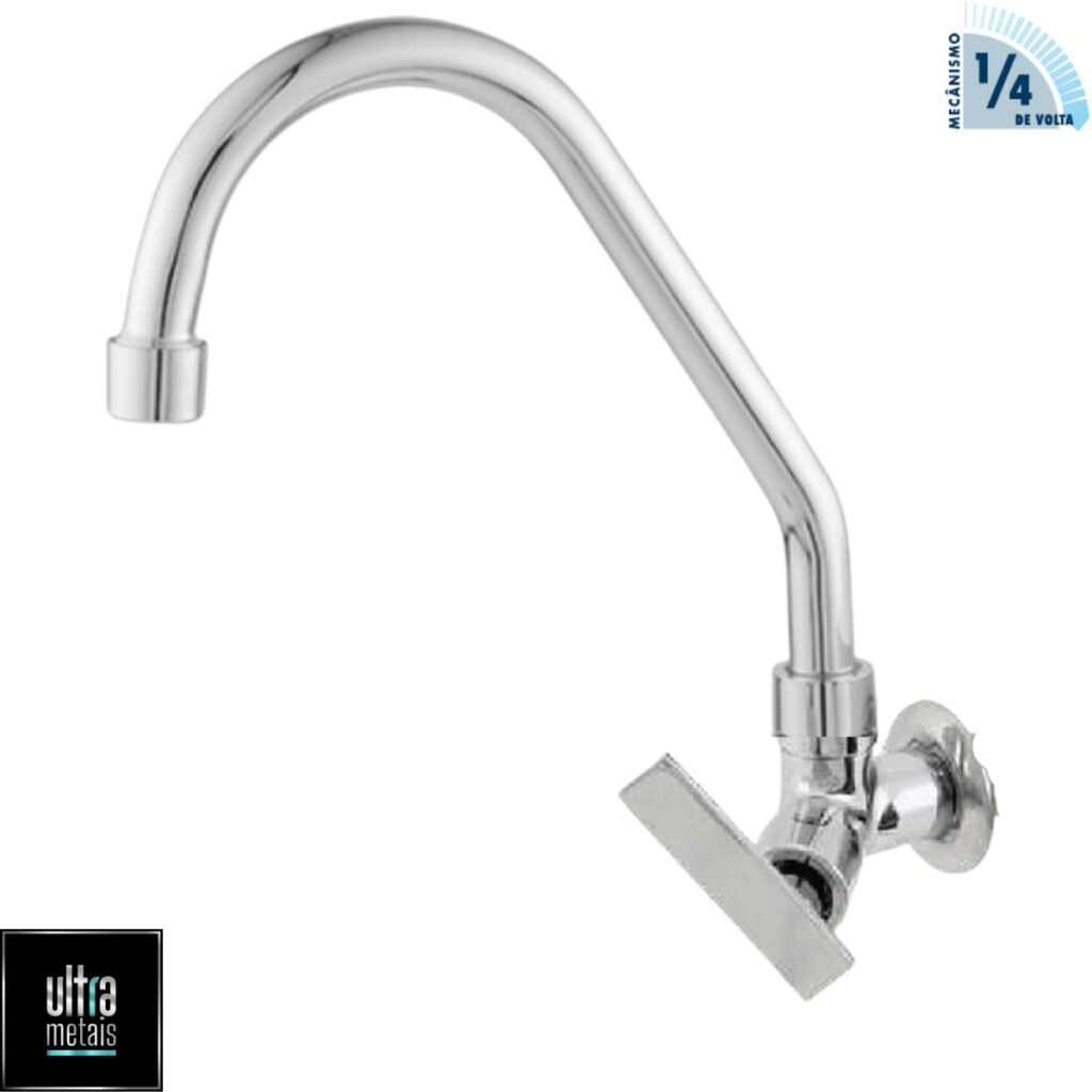 TORNEIRA METAL 1167 COZINHA PAREDE 5/8 BICA MOVEL C29 1/4 V - ULTRA METAIS