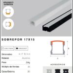 PERFIL SOBREPOR RISQUE 17X15MM BRANCO FOSCO C/ 3M