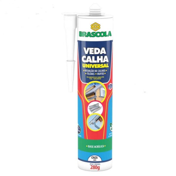 VEDA CALHA UNIVERSAL CINZA 280G - BRASCOLA