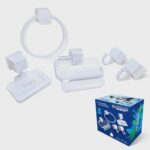 KIT ACESSORIOS P/ BANHEIRO CARIBE 5 PC - ARQPLAST