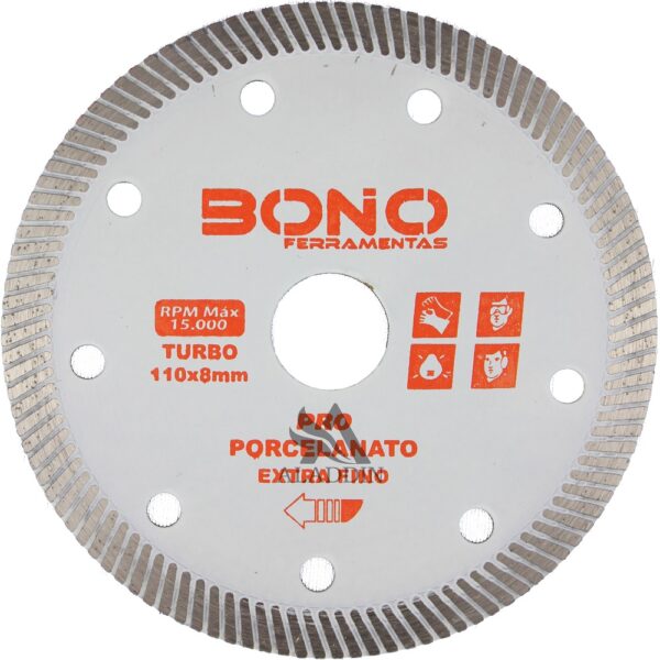 DISCO DIAMANTADO EXTRA FINO TURBO 4.1/2" 1.2mm 110X08X20 PRO -BONO