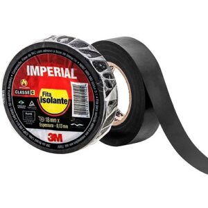 FITA ISOLANTE 18MM X 20M PRETA IMPERIAL - 3M