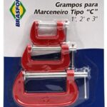 JG. GRAMPO P/ MARCENEIRO TIPO C'' C/ 3 PC - BRASFORT