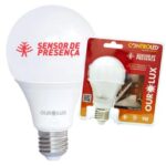 CONTROLED 9W 6500K SENSOR DE PRESENCA - OUROLUX