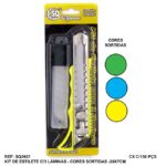 ESTILETE 18MM C/ 3 LAMINAS PROFISSIONAL - SQ