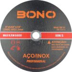 DISCO CORTE INOX 9'' X 2,0MM X 22.23MM - BONO