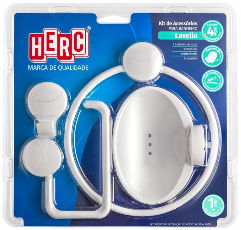 KIT LAVELLO BRANCO C/ 4 PC - HERC