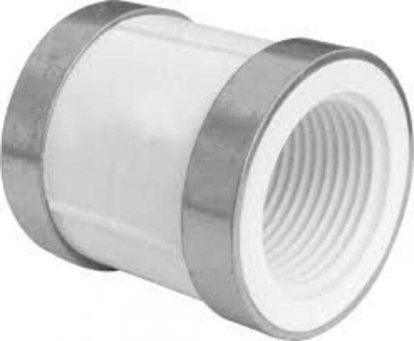 PLAST. - LUVA ROSCAVEL DR 3/4'' C/ ANEL ALUMINIO