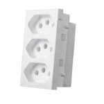 ILUMI - MODULO 3 TOMADAS 10A 250V~ MONOBLOCO VIVAZ/MURANO